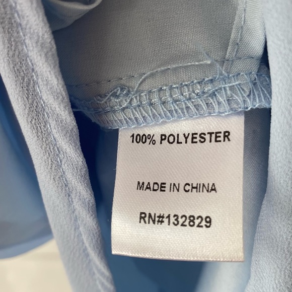 Superdown blue Morgan layered wrap dress size extra small - Picture 10 of 10